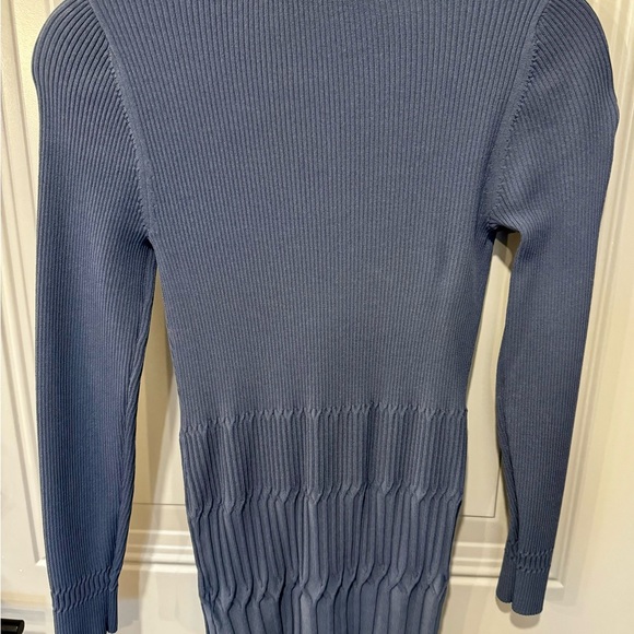 White House Black Mixed Stitch Cardigan w/Gold Buttons Blue - Size XS - Picture 6 of 9